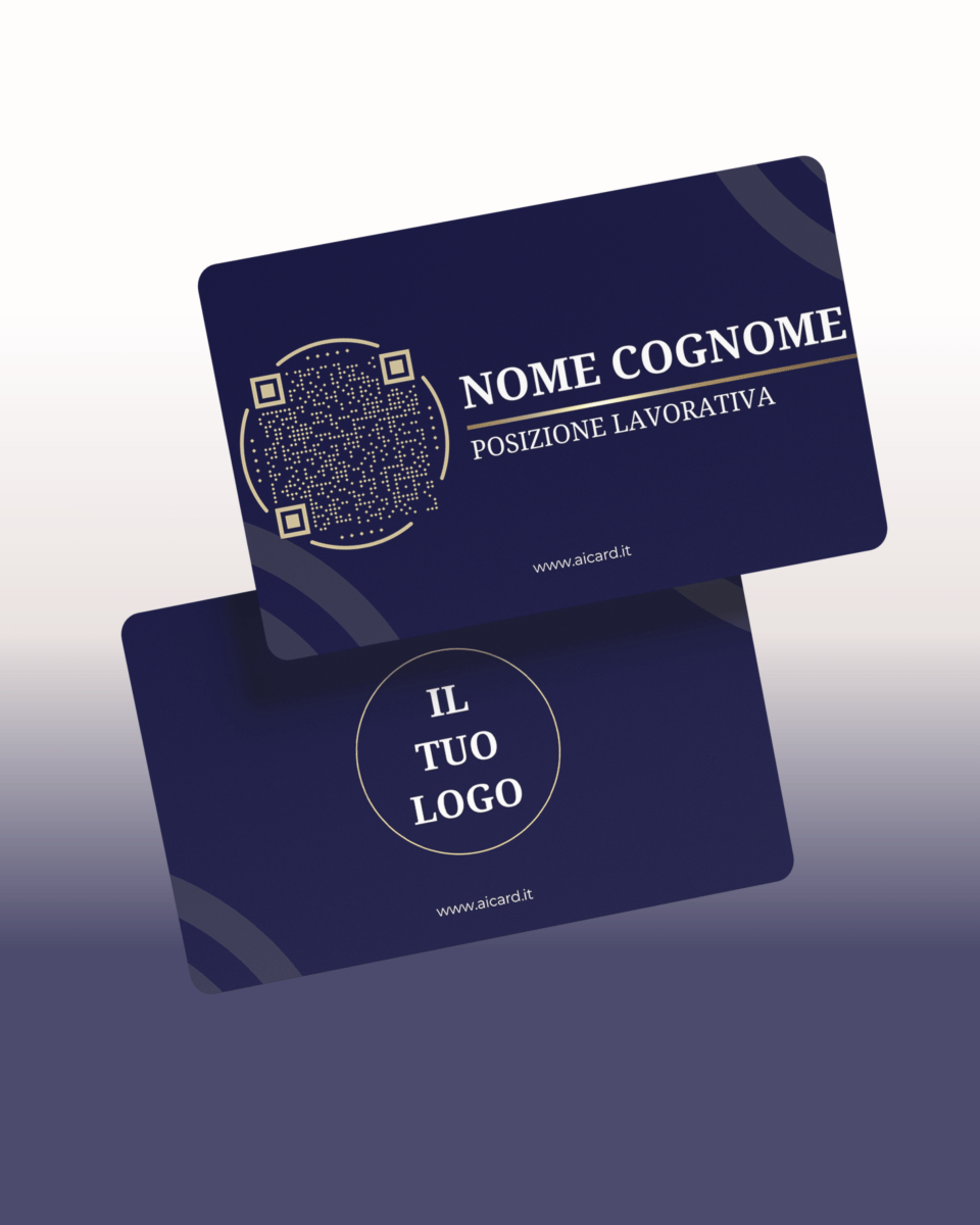 Biglietto da visita VIP - (Nome, Cognome, QR Code + LOGO AZIENDALE) - Aicard