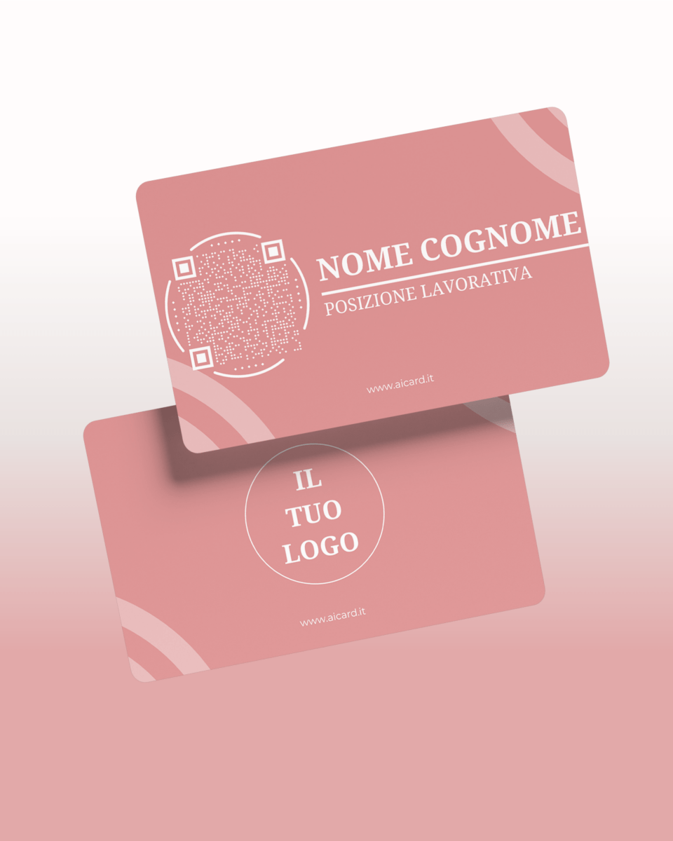 Biglietto da visita VIP - (Nome, Cognome, QR Code + LOGO AZIENDALE) - Aicard