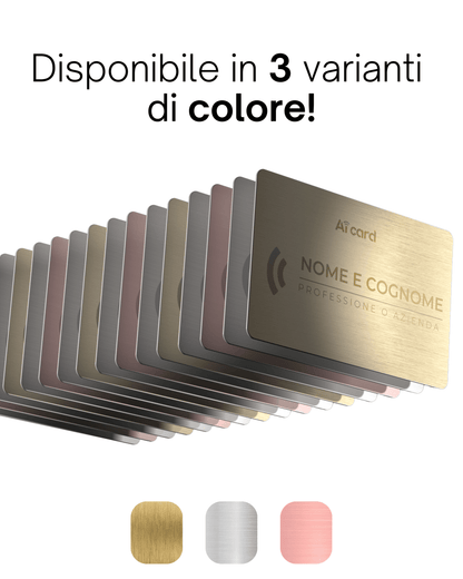 AiCard METAL - (Nome, Cognome, QR Code) - Aicard