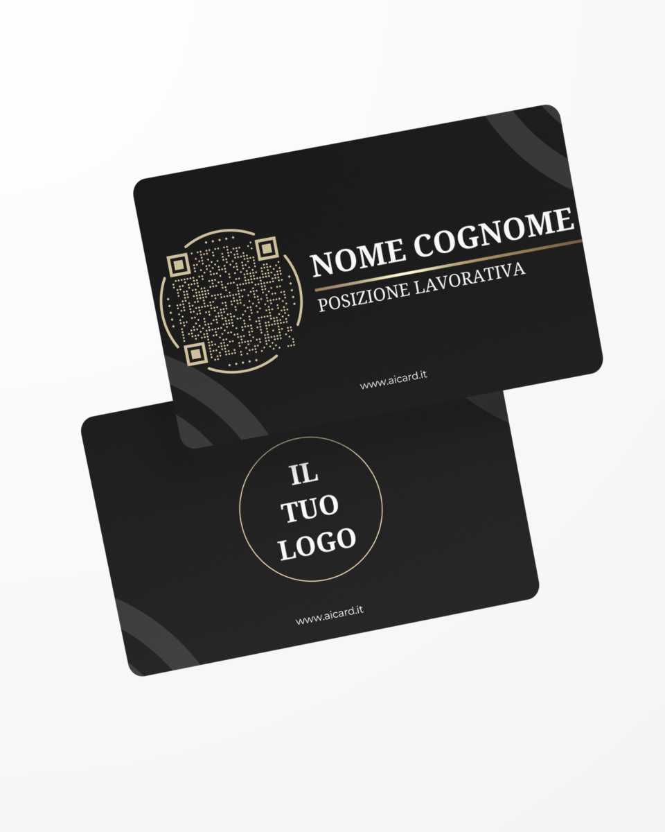 AiCard VIP - (Nome, Cognome, QR Code + LOGO AZIENDALE) - Aicard