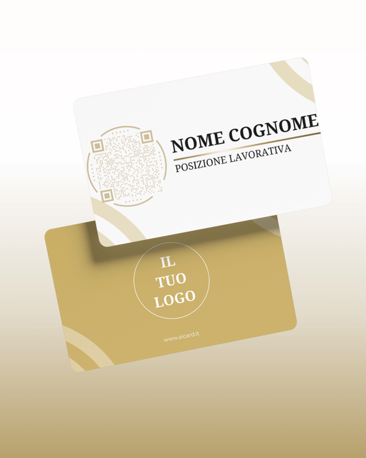 Biglietto da visita VIP - (Nome, Cognome, QR Code + LOGO AZIENDALE) - Aicard